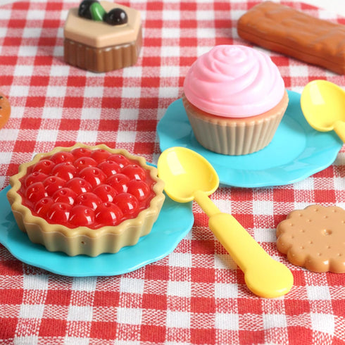 Set 29 LOVESTOWN Pretend Play Desserts Toy - PCS Kids Desserts Fake Food for Tea Party & Birthday Gift