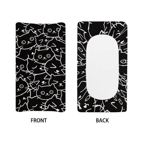 Psesaysky Cozy Cat Changing Pad Cover Waterproof Stretchy Baby Changing Table Cover Comfy Universal Tray Table Mat