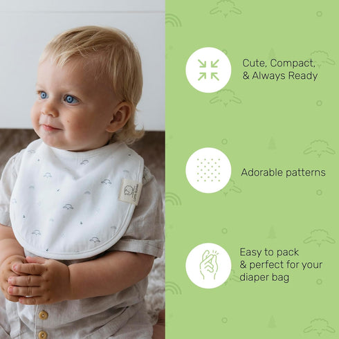Snug Premium Cotton Baby Bibs for Teething and Drooling