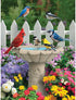 Bits and Pieces 300 Piece Jigsaw Puzzle for Adults, Summer Garden Friends by Artist Alan Giana