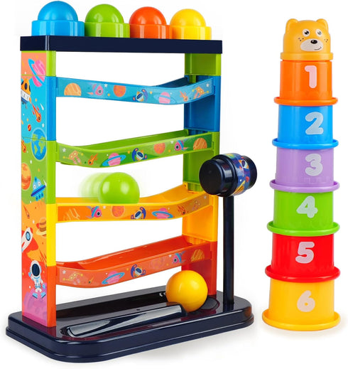 Pound a Ball Toy for Toddlers - STEM Developmental Learning Activity Toy for Boys and Girls, Great Gift