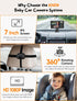 Kidsneed 7-Inch Setup 360 1080P Baby Car Camera Baby Monitor for Car with USB Plug and Play Easy Degree Rotating