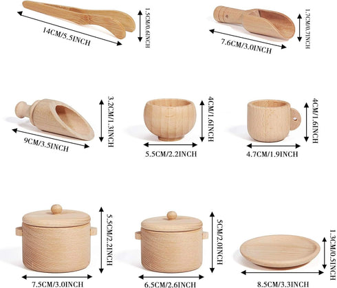 Sensory Bin Toys for Toddlers - Montessori & Waldorf Pretend Play Dish & Tongs - Fine Motor Learning Toys for Sensory