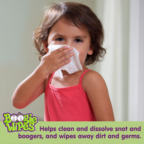 90 Count (Pack 1) Saline Nose Wipes by Boogie, for Baby & Kids, Face, Hand & Body, FSA/HSA Eligible, Made with Vitamin