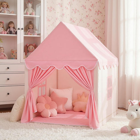 SISTICKER Kids Play Tents for Girls Large Fairy Playhouse for Kids Princess Castle Tent Gift Toys for Girl Toddler