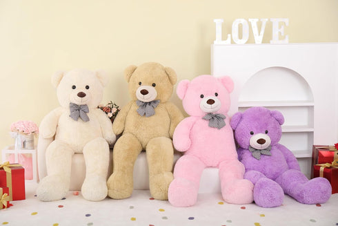 MorisMos 47 Inches Giant Teddy Bear Stuffed Animals Plush Toy for Girlfriend Kids Christmas Valentine's Day (Purple)
