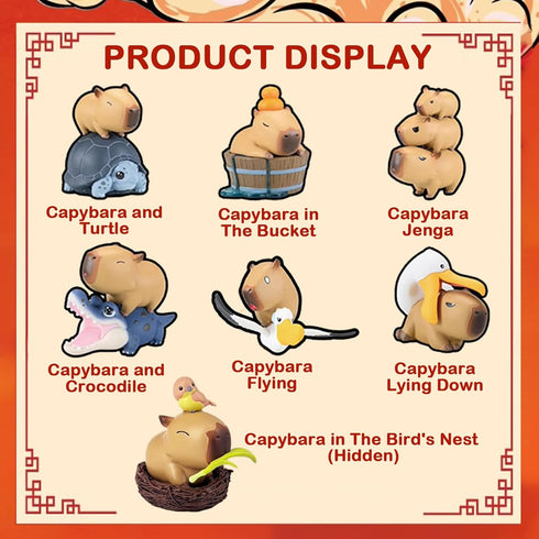BEEMAI Capybara Series 1PC Blind Box Figures, Random Design Cute Collectible Toys