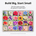 24 Pack, 1000 8 27.5 19.7 rokt&razo, Flower Speaks, Mini Pieces Floral Daily Puzzles with Glitter Finish, Full-Size