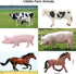 8 Pcs Big Animal Figurines Toys, Realistic Plastic Farm Animals Playset for Educational Preschool Learning
