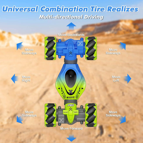 Gesture RC Car, 2.4GHz 4WD Gesture Sensing Stunt Car Toys for 6-12 yr Boys Girls, Offroad 360° Rotation with Lights