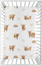 Sweet Jojo Designs Baby Fitted Mini Crib Sheet (Boho Highland Cow) for