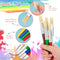 Paint Brushes for Kids, 10 Pcs Big Washable Chubby Toddler Paint Brushes, Easy to Clean & Grip for Acrylic Paint