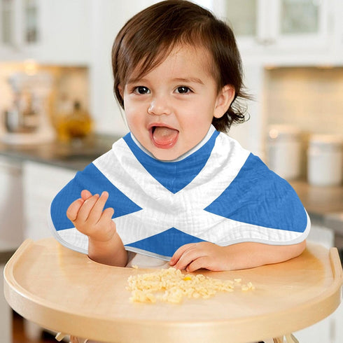 MCHIVER 1PCS Scotland Flag Burp Cloths for Baby Boy Girl Cotton Burp Rags Absorbent Muslin Bibs for Baby Newborn Unisex