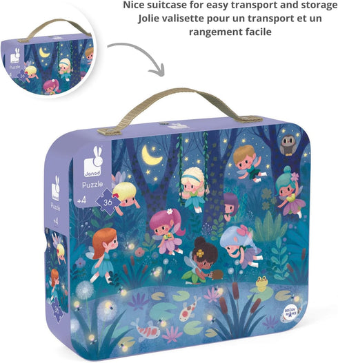 Janod 36 Piece Fairies and Water Lilies Jigsaw Puzzle - Ages 4+ - J02664