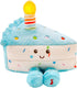 6 inches, Magic Years Musical Light Up Plush Toy, Happy Birthday Cake Slice, Multicolored