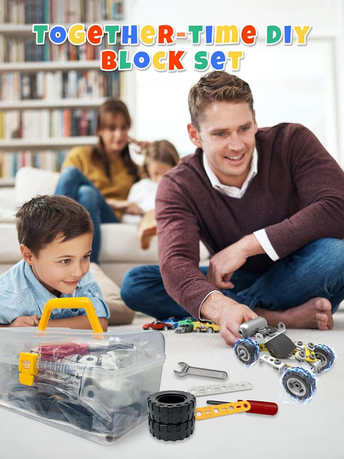STEM Toys for Boys Age 5-8, 10 in 1 Electric Building Toys for Kids, Educational Racing Construction Kit
