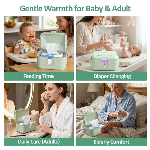 Babies,3 Chefhandy Baby Wipe Warmer, Wipe Warmer and Baby Wet Wipes Dispenser with UV Light Sanitizer,Baby Wipes Warmer