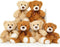 MorisMos Bulk Teddy Bears, 6 Packs of 14 Inch Stuffed Animals, Soft Plush Bears for Baby Shower, Kids, Brown, Dark Brown
