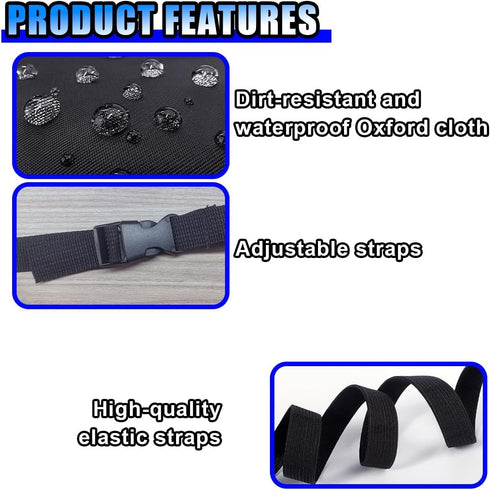BDZMC 2PCS Car Seat Back Protector Kick Mats, Waterproof Oxford Cloth Car Seat Cover, Universal Fit for Most Cars