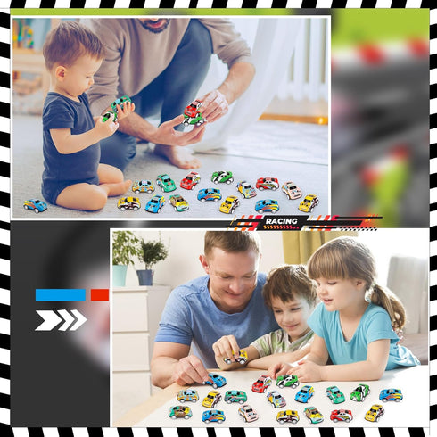 36PCS Mini Pull Back Cars for Kids 3-5 Years Old, Race Cars Party Favors, Pinata Fillers