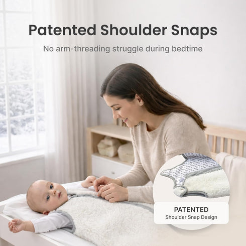 (6-18 Baby Deedee Sleep Nest Teddy Baby Sleeping Bag, Fuzzy Dino, Medium Months)