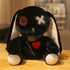 LVQING Black Rabbit Plush Doll, Scary Halloween Stuffed Animal with Long Ears, Perfect for Easter Gifts