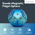 14+ Speks Geode Magnetic Fidget Toy | Sensory Desk Toy for Adults & Teens | Stress Relief Gift | Sphere, Blue