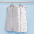 TILLYOU 2 Pack Sleep Sack 0-6 Months - 0.5 TOG Baby Wearable Blanket with 2-Way Zipper, Extra Soft Cotton, Gray