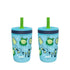 Zak Designs Kelso 15 oz Tumbler 2pc Set, Leak-Proof Lid with Straw, Durable Plastic, Perfect for Kids