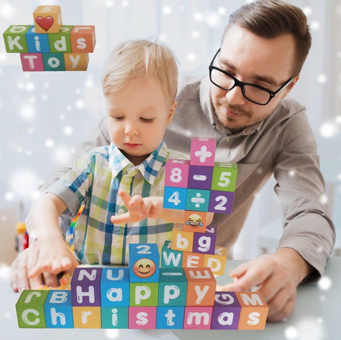 amdohai 216 36 Portable Magnetic Letters Blocks Magnetic Alphabet & Numbers Montessori Learning Toys for Kids