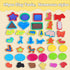 Set, 49 Sets 4-8, LCY WEDSHI Dough Tool Pcs Dough Tools for Kids Ages Dough Accessories Includes Animal Molds, Cutters