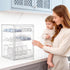 keyunchengbao 3 3 Countertop Baby Bottle Organizer, Tiers Adjustable Clear Acrylic Baby Bottle Storage Organizer