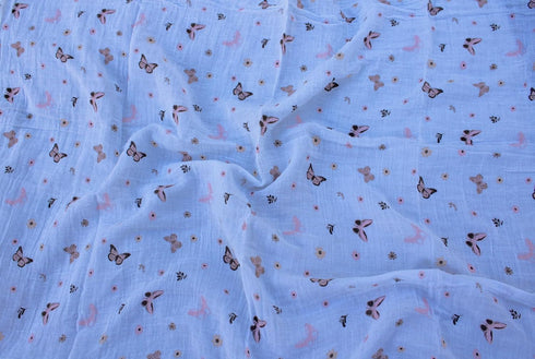 LMED Babyland 100% Pack 4, 47 47 inches (120 cm 120 cm), 0+ Muslin Cotton Swaddle Blankets, of x x Ultra-Soft