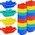 Woanger 60 Pcs Little Boat Bath Toys Stackable Floating Plastic Toys for