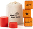 Giant Right Center Left Dice Game with 24 Large Chips & Carry Bag, 3.5" Wooden Outdoor Lawn Dice Game