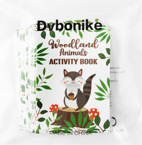 24Pcs Dvbonike Woodland Animals Activity Books for Kids Forest Creatures Mini Fun Games Coloring Book in Bulk Wild