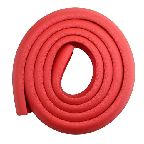 M2cbridge L Shape Extra Thick Furniture Table Edge Protectors, Foam Baby Safety Bumper Guard 6.5 Ft (Red)