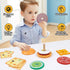Wooden Burger Sorting Stacking Toys, Hamburger Toy for Toddlers, Educational Montessori Fine Motor Toys