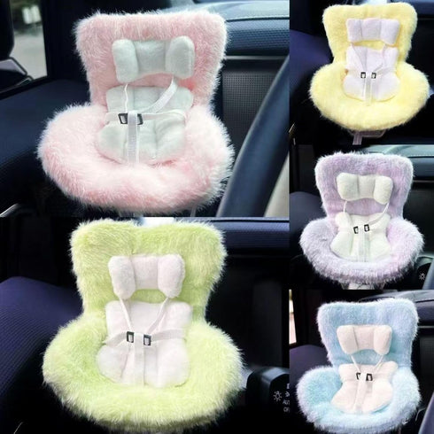 NUJOLI 17cm La-bubu Car Seat, Car Air Vent Safety Seat, Perfect for Car Decoration and Display, Suitable for La-bubu