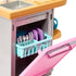 Barbie Furniture & Accessories Set, 10+ Pieces for Kitchen, Includes Dishwasher with Working Door & Sliding Rack