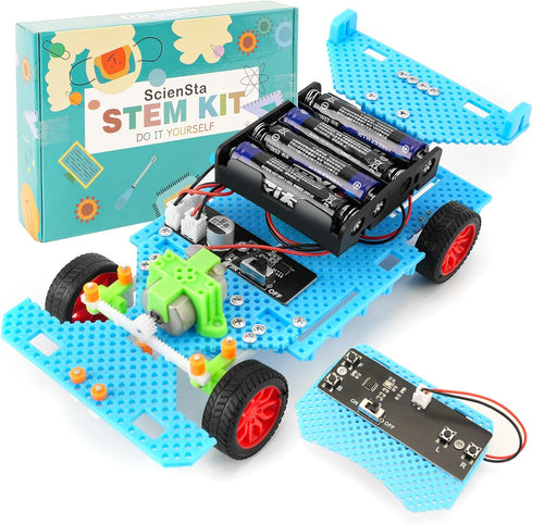ScienSta 10-12, 10-16, 3D 10 11 12 13 14 STEM Kits for Kids Age Building Remote Control Car, Model Car Kits, Gifts