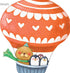 DECOWALL DA-1406B Animal Hot Air Balloons Wall Stickers, Peel and Stick Removable Decals for Kids Nursery Bedroom Décor