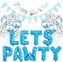 Dog Cat Birthday Party Supplies - Paw Print Balloons, Sequined Balloons, Happy Birthday Banner Decoration