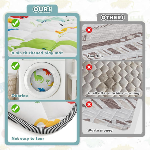 47x47 inch Palopalo Thicken Foam Baby Play Mat for Floor, Play Mat for Playpen, Soft Padding Playmats for Babies