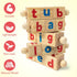 Coogam Wooden Reading Blocks Short Vowel Rods Spelling Games, Flash Cards Rotating Letter Puzzle for Kids