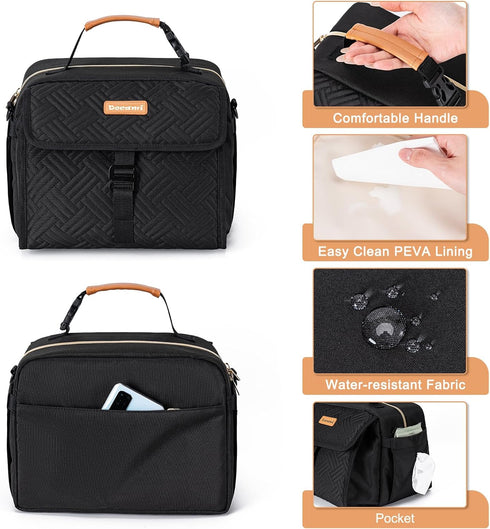 Docami Pack 6 9 Breast Milk Cooler Bag with Ice Fits Bottles Milk Up to Ounce, Breast Pump Cooler Bag for Nursing Mom