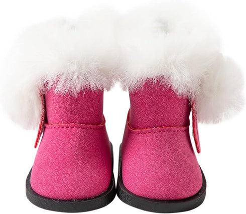 8 Pairs Doll Shoes for 14.5 Inch American Doll, Wellie Wishers Including Boots, Sandals, Sneakers, Leather Shoes