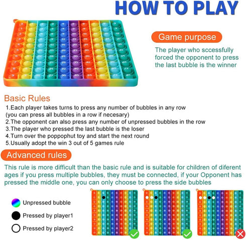 P00p with Numbers Multiplication Table Game Fidget Math Toys,Stress Relieving Fidget Learning Game Toy to Create Kinds