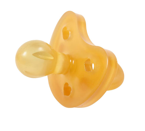 SWEETIE Rubber Pacifier - Natural Rounded Heart Shape Rubber Pacifier (0-6 Small)
