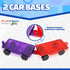Playmags 2 Piece Car Set with Stronger Magnets, STEM Toys for Kids, Use with All Magnetic Tiles, Colors May Vary